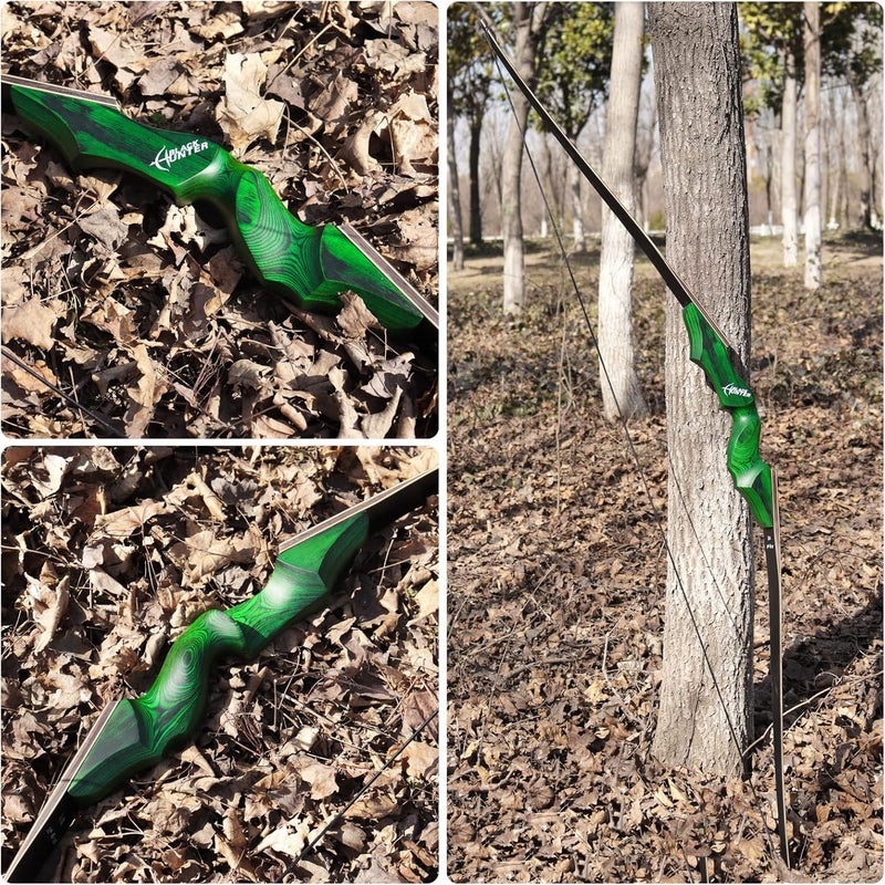 HANDBAIGE 60" Takedown Long Bows for Hunting Adult Solid Wood Bow Risers Laminated Bow Limbs Long Bows for Archery 20-60lbs Hunting Bows for Men Women and Beginner Long Bow Set for Adults Right Hand - Image 2